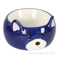 Роскошная крупная керамическая керамическая педяжная чаша для собак